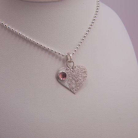 Herz Anhänger mit Kugelkette